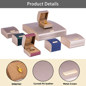 Caja de Exhibición de Joyería Multifuncional de Cuero PU Personalizada, Caja de Presentación de Lujo con Tapa Abatible, Alta Calidad, MOQ Bajo, de Fábrica - Product Image 4