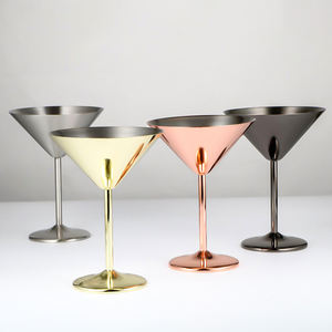 الفاخرة الفولاذ المقاوم للصدأ 304 مارتيني الزجاج جونميتال الأسود زجاجات الشمبانيا المربعة القدح كوب نبيذ أحمر كوب - Product Image 4