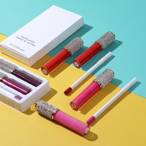 Kit rossetto diamantato Set rossetto liquido opaco impermeabile lucidalabbra e rossetto - Product Image 4