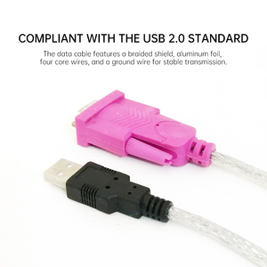 Conector macho USB 2,0 a RS232 DB9 Pin puerto serie Stock adaptador de datos convertidor de Cable compatible con Win 7-Win 11 para escritorio - Product Image 3