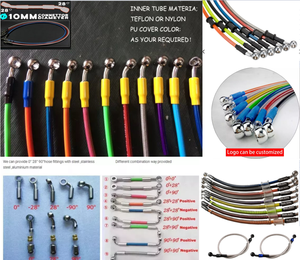 Kit de Línea de Freno AN de Alta Resistencia con Conexiones <span class=keywords><strong>Banjo</strong></span>, Manguera Trenzada de Acero Inoxidable Antiexpansión para Sistema de Frenos de Automóvil - Product Image 5