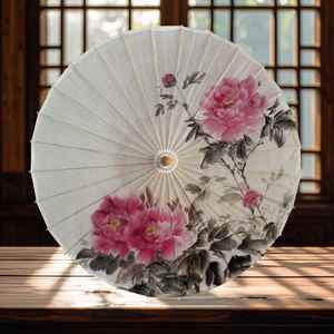 84CM Handmade <b>Bamboo</b> Paper Umbrella Elegant Straight Design Oilpaper <b>Panel</b> for Weddings Painted Techniques Party Style Hand Fan - Product Image 6