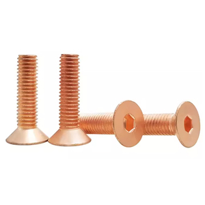 H59 H62 Vàng Brass Đồng Đồng Chữ Thậ<span class=keywords><strong>p</strong></span> Lõm Phẳng & Csk Hex Ổ Cắm Chìm Đầu Máy Vít Với Nut Din7991 Din965 - Product Image 4