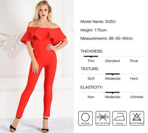 Robe Bandage Classique et Tendance Miying à Épaules Dénudées, Combinaison Bodysuit pour Femme - Product Image 6