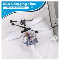 NOUVEAU Ballon volant à capteur de mouvement, Drone volant à induction manuelle avec lumières clignotantes ; Mini drones pour garçons et enfants, Jouets volants à capteur de mouvement