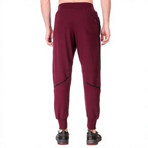 Pantalones Deportivos para Hombre LONG MISSION INDUSTRY, Color Granate, 100% Algodón, Transpirables, Ecológicos, Ligeros, Cintura Elástica con Cordón - Product Image 3