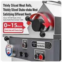 Trancheuse automatique viande congelée sur pied, acier inoxydable usage commercial épaisseur réglable 2.5‑15mm