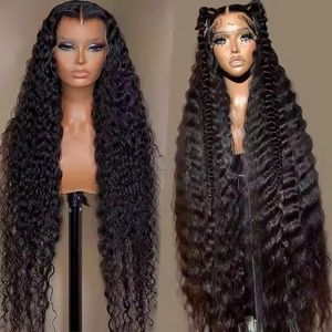 Gelombang dalam keriting mentah Virgin Brasil HD untuk Swiss untuk renda Frontal Wig 4x4 5x5 ukuran tanpa lem dan transparan untuk WANITA HITAM - Product Image 3
