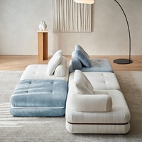 Ensemble de canapés de salon Zayshine, style nordique moderne, tissu en velours blanc, 3 places, modulaire, appartement, villa, combinaison libre, canapé tatami