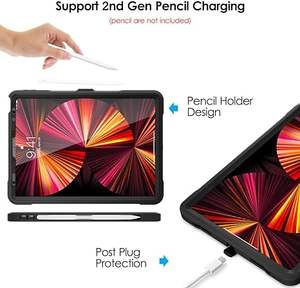 Housse de protection intégrale antichoc <span class=keywords><strong>double</strong></span> couche avec porte-crayon pour <span class=keywords><strong>iPad</strong></span> <span class=keywords><strong>Pro</strong></span> 11 pouces, protection d'<span class=keywords><strong>écran</strong></span> incluse - Product Image 4