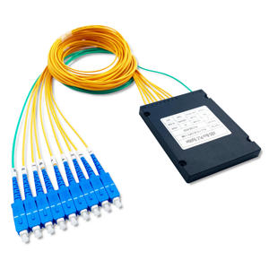 Abs <span class=keywords><strong>Box</strong></span> Type Plc Splitter Fiber Optic Plc Splitter 1X8 1*16 1*32 1*64 Met Sc Upc Connector Fiber Optic Plc Splitter Voor Ftth - Product Image 1