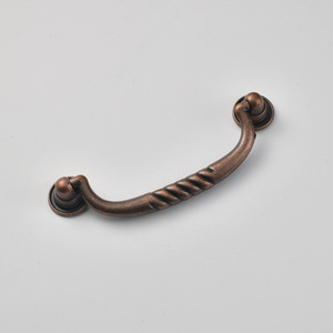 Zinc Alloy Drawer Handle Bar 95mm Hole Spacing <b>Antique</b> Bronze Traditional Style Furniture Handle - Product Image 2