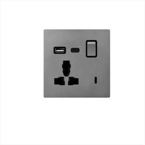 Cao thiết kế mới nhà khách sạn thiết kế hiện đại cũng được biết đến anh tiêu chuẩn Switched đôi 3 pin phổ ổ cắm với 2 cổng USB - Product Image 2