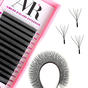 Extensiones de pestañas <span class=keywords><strong>YY</strong></span> W negras mate de seda personalizadas de alta calidad <span class=keywords><strong>Y</strong></span> W Shape 3D 4D 5D 6D Wispy Soft Cashmere <span class=keywords><strong>YY</strong></span> Extensiones de pestañas - Product Image 1