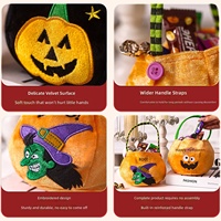 Sacs à bonbons d'Halloween en tissu non tissé transfrontalier pour la décoration de la maternelle, sacs à trucs ou fripes en forme de citrouille pour enfants, petits cadeaux