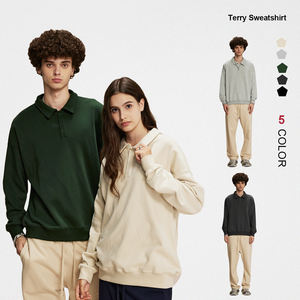 Heavy Weight Turndown Collar <b>Sweatshirts</b> Custom Printing Men Plain Pullover Oversize <b>Sweatshirts</b> - Product Image 1