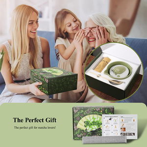 ชุดชาเขียวมัทฉะเซรามิก 7 ชิ้น ลายผีเสื้อ พร้อมถ้วยและที่ตีชา PP สำหรับพิธีชงชาแบบดั้งเดิม ถ้วยสีเขียว - Product Image 4