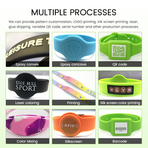 Không thấm nước biểu tượng tùy chỉnh <span class=keywords><strong>13.56MHz</strong></span> <span class=keywords><strong>NFC</strong></span> Vòng đeo tay có thể điều chỉnh RFID Silicone dây đeo cổ tay cho thanh toán - Product Image 6