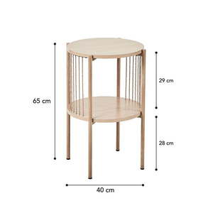 Custom-made <b>round</b> wooden coffee <b>table</b> for living room, perfect for small apartments; creative sofa <b>side</b> <b>table</b> set. - Product Image 4