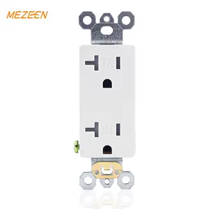 20A 15A Duplex Receptacle 110V 125V AC 60HZ Household Decorative Tamper Resistant Electrical Outlet for America Canada