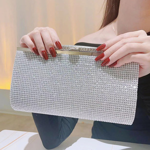 New Women's Rhinestone Gold and <b>Silver</b> <b>Handbag</b> Party <b>Handbag</b> Dinner Shoulder Crossbody Bag - Product Image 2