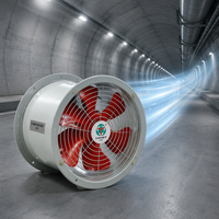 Ventilateurs axiaux pour travaux en tunnel et souterrains, unités de ventilation tubulaires axiales monophasées 220V pour les distributeurs de l'électrique minière