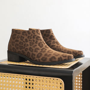 Botas para Hombre con Tacón Grueso Versátiles, Botas Cortas Delgadas que Aumentan la Estatura, Nuevas Botas Martin para Otoño e Invierno - Product Image 4