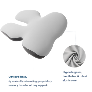 رغوة ذاكرة مريحة للعصب والجلوس قابلة للتعديل مع دعم قطني وسادة تصحيح وضعية الجلوس لمكتب السيارة - Product Image 5