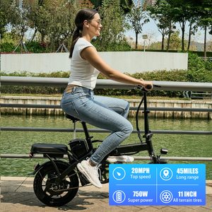 Hezzo <span class=keywords><strong>T5</strong></span>จักรยานไฟฟ้าพับได้450W 48V จักรยานไฮบริด14นิ้ว20Mph 10.4Ah ระยะไกล - Product Image 6