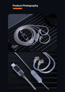 Cable de Auriculares Tipo <span class=keywords><strong>C</strong></span> con Doble Micrófono Plateado, Cable de Repuesto HiFi con Micrófono HD para Juegos, Llamadas y Grabación - Product Image 3