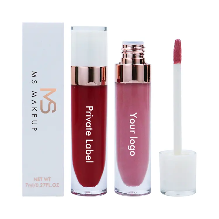 8 Farben Matte Liquid Lipstick Wasserdichter pigmentierter flüssiger Lippenstift