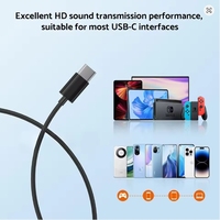 9D Stéréo Type C & 3.5mm Gamers Casques Filaire Écouteurs In-ear Casque HiFi Basse Écouteurs pour Samsung Earbud in Mic Mains libres