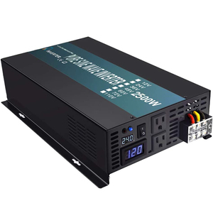 Offre Spéciale Noir 12v à 230v pleine Puissance 2500w Puissance de crête 5000w pur Puissance D'onde Sinusoïdale Onduleur Solaire Onduleur - Product Image 1