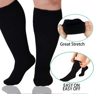 Calcetines de Compresión Extra Anchos de 20-30 mmHg para Pantorrillas, Talla Grande, Soporte para <span class=keywords><strong>Piernas</strong></span> Hinchadas, Várices, Precio de Fábrica, OEM - Product Image 5