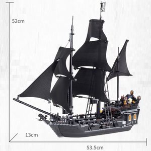 Bateau <span class=keywords><strong>pirate</strong></span> <span class=keywords><strong>des</strong></span> <span class=keywords><strong>Caraïbes</strong></span> Queen Anne's Revenge, modèle Black Pearl, puzzle de construction de bateaux, jouet unisexe à assembler, 40 pièces - Product Image 4