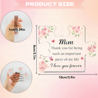 Support de présentation de puzzle en acrylique transparent, décoration de carte de bureau pour la Saint-Valentin, ornement de maison pour les fêtes, cadeau