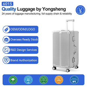 SOKOK grandes valises de voyage à cadre en aluminium personnalisées avec roue de frein silencieuse et porte-gobelet sacs de voyage à la mode bagages - Product Image 2