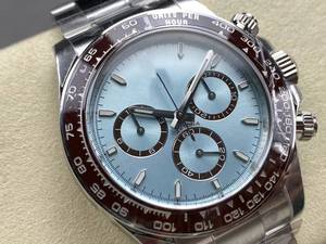 Montre de luxe de qualité supérieure, étanche, 40 mm, CFactory V2, acier 904L, mouvement 4131, chronographe 1265-06, bleu glacé - Product Image 2