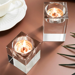 Chân Nến Trang Trí Nội Thất Chân Nến Pha Lê K9 Màu Trơn Để Bàn Ăn Đám Cưới Chân Nến Trong Suốt - Product Image 5