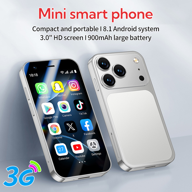 Global A17 Mini Smartphone 3.0" HD Display Android 8.1 900mAh Battery 2MP Camera 3G/4G/5G Dual Core 90Hz