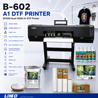 Mesin Printer DTF LINKO Hot Sale A1 dengan Dual Print Head I3200, Mesin Cetak Inkjet Digital untuk Stiker Pakaian Custom