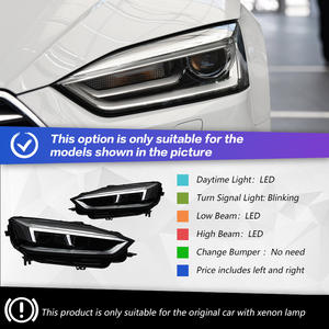 High Quality 6000K Audi Headlights for A5 17-20 <b>Water</b> <b>Proof</b> 12V Cross-Border Cars - Product Image 5