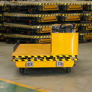 Carros de Mano de Plataforma Plana de 4 Ruedas con Capacidad de Carga de 1 Tonelada, Carro Eléctrico de Plataforma Plana para Logística y Almacén - Product Image 6