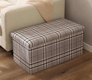 Ottoman de rangement pliable de style japonais, cube polyvalent, boîte de rangement en tissu gain de place avec siège rembourré pour la chambre à coucher - Product Image 6