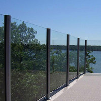 Balustrade en verre en alliage d'aluminium de qualité supérieure, verre trempé, écologique, résistant aux intempéries, garde-corps d'escalier, balcon, garantie de 5 ans