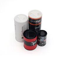 Emballage en papier de qualité alimentaire de tube cylindrique kraft avec logo personnalisé pour les boîtes de tube supérieur de salière avec couvercle en plastique artisanat pizza au chocolat