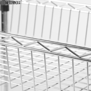 <span class=keywords><strong>Étagère</strong></span> <span class=keywords><strong>de</strong></span> rangement commerciale à 5 niveaux réglable en acier chromé avec paniers en fil métallique pour garage - Vente en gros - Product Image 4