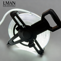 Bande lumineuse LED portable 220V, étanche IP65, en PVC, connexion mâle-femelle pour chantiers de construction