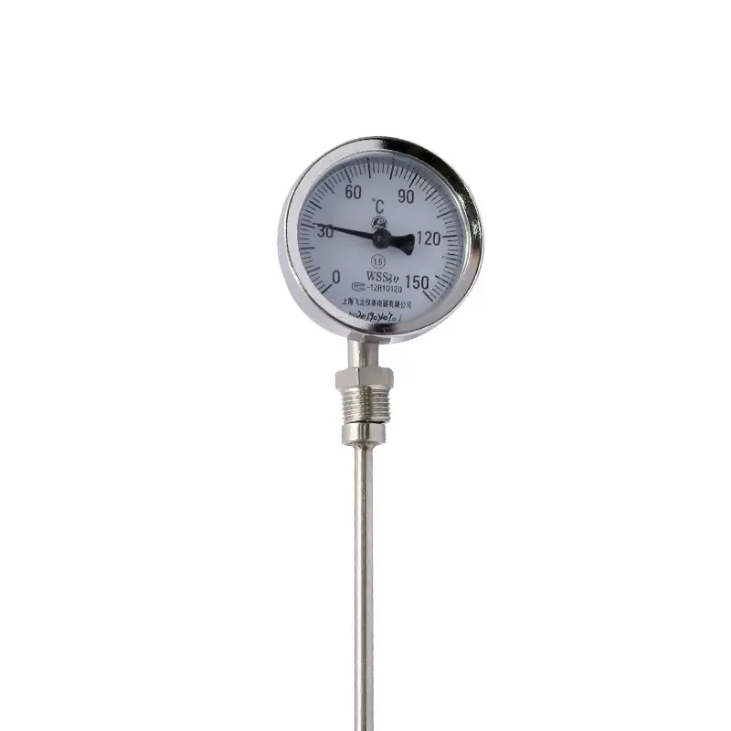 高品質工業用2インチステンレス鋼ポインター防水ダイヤルパイプライン温度計水バイメタル温度計