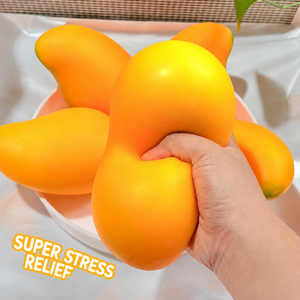 Giant Realistic Mango <b>Squishy</b> Toy Super Soft Squeezable TPR Material Stress Relief Sensory Fidget Toy for Boys Girls Kids Adults - Product Image 1